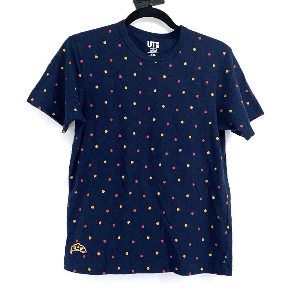 UNIQLO UT T Shirt X Omotenashi Wagashi polka dot Navy XS